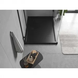MEXEN - Flow sprchová vanička obdĺžniková slim 75 x 100, čierna mat 46R707510