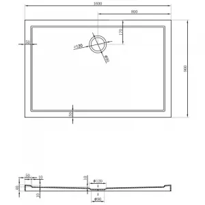 MEXEN - Flow sprchová vanička obdĺžniková slim 90 x 160, čierna mat 46R709016