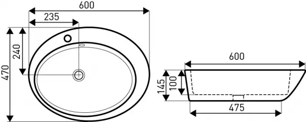 KERRA - Umývadlo vstavané KR-726 5907548108029