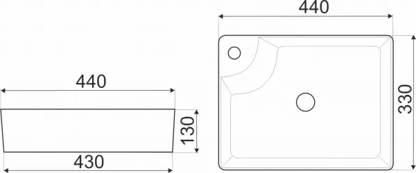 KERRA - Umývadlo vstavané KR-44 5907548105882