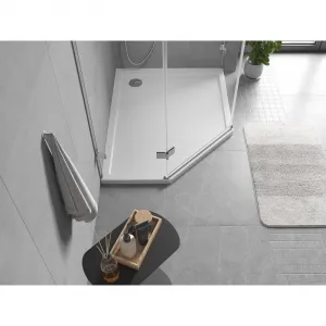 MEXEN - Flow päťboká sprchová vanička slim pravá 90 x 80, biela lesk 46P108090R