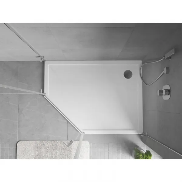 MEXEN - Flow päťboká sprchová vanička slim pravá 90 x 80, biela lesk 46P108090R