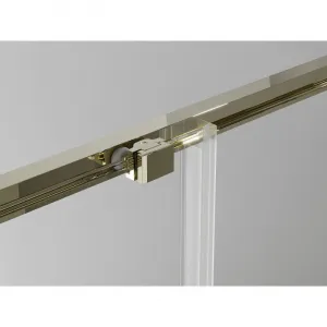 MEXEN - Exo štvorcový posuvný sprchovací kút 80 x 80, transparent, zlato 8111-080-080-50-00