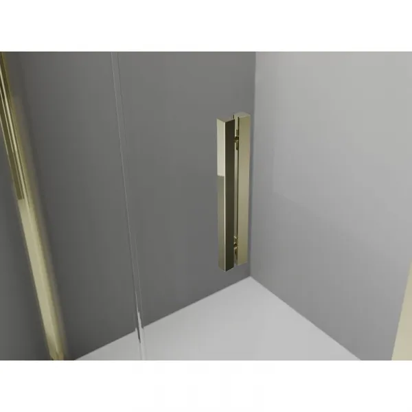 MEXEN - Exo štvrťkruhový posuvný sprchovací kút 80 x 80, transparent, zlato 8131-080-080-50-00