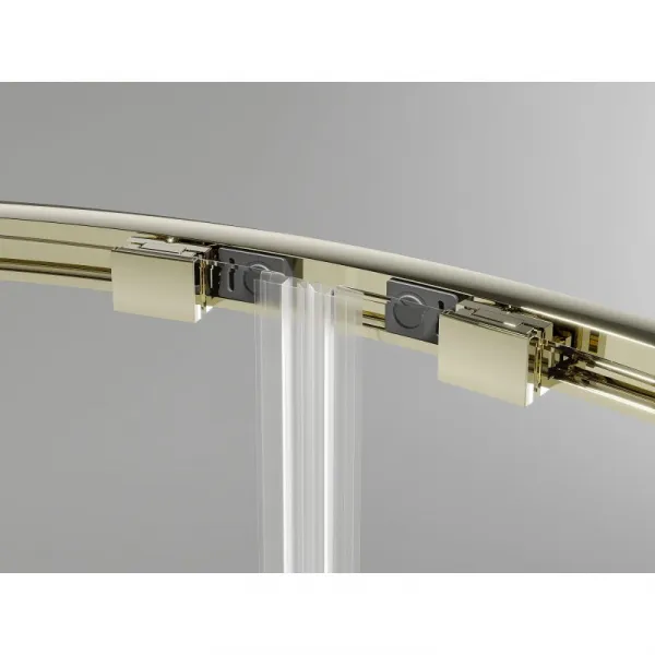 Mexen Exo štvrťkruhový posuvný sprchovací kút 90 x 80, transparent, zlato 8132-090-080-50-00