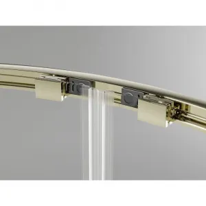 Mexen Exo štvrťkruhový posuvný sprchovací kút 90 x 80, transparent, zlato 8132-090-080-50-00