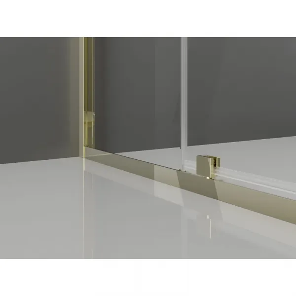 MEXEN - Exo štvorcový krídlový sprchovací kút 80 x 80, transparent, zlato 8110-080-080-50-00