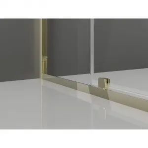 MEXEN - Exo štvorcový krídlový sprchovací kút 80 x 80, transparent, zlato 8110-080-080-50-00