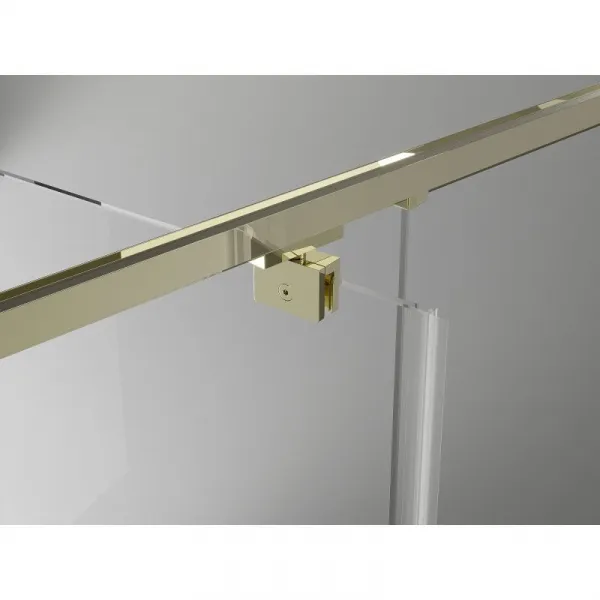 MEXEN - Exo štvorcový krídlový sprchovací kút 80 x 80, transparent, zlato 8110-080-080-50-00