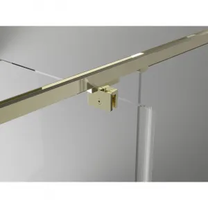 MEXEN - Exo štvorcový krídlový sprchovací kút 80 x 80, transparent, zlato 8110-080-080-50-00