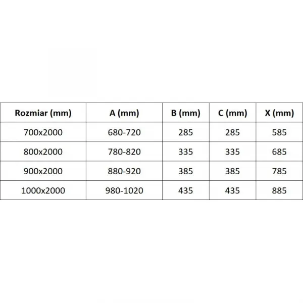 MEXEN - Exo sprchové dvere krídlové 100, transparent, čierna 814-100-000-70-00