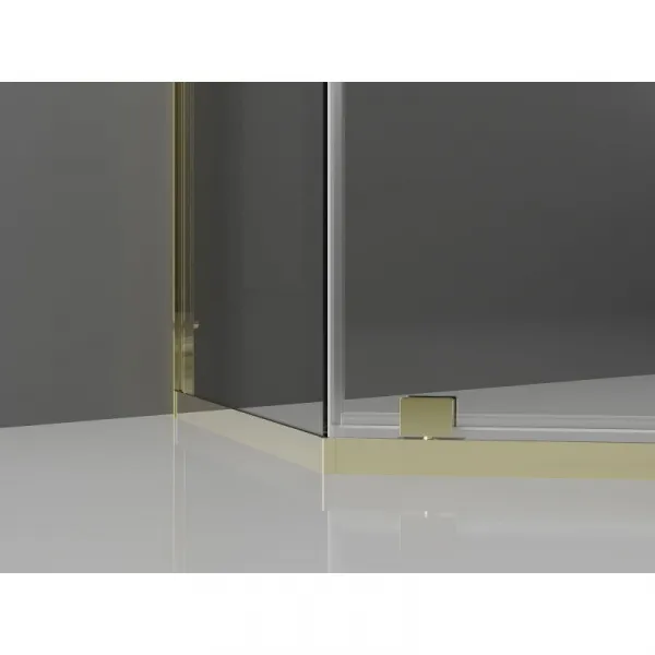 MEXEN - Exo sprchovací kút päťboký krídlový 80 x 80, transparent, zlato 812-080-080-50-00