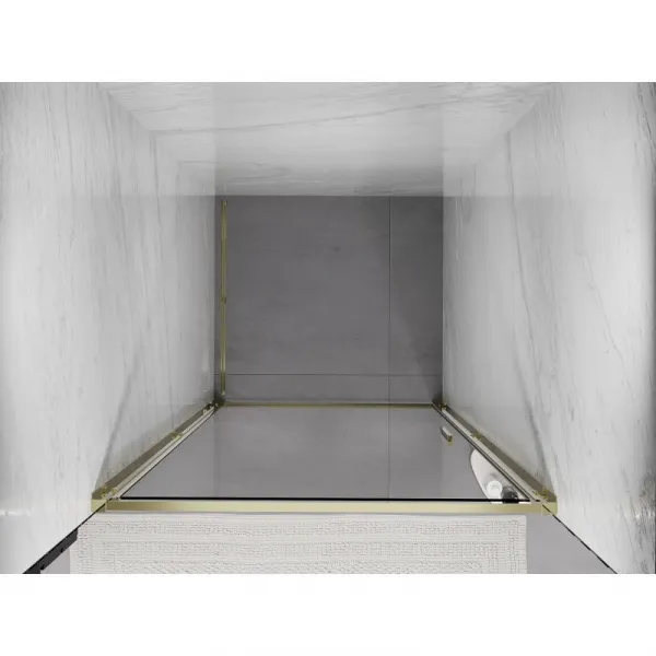 MEXEN - Exo sprchové dvere krídlové 80, transparent, zlatá 817-080-000-50-00