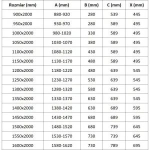 MEXEN - Exo sprchové dvere krídlové 155, transparent, zlatá 819-155-000-50-00