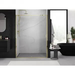 MEXEN - Exo sprchové dvere krídlové 155, transparent, zlatá 819-155-000-50-00