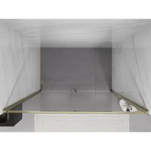MEXEN - Exo sprchové dvere krídlové 155, transparent, zlatá 819-155-000-50-00