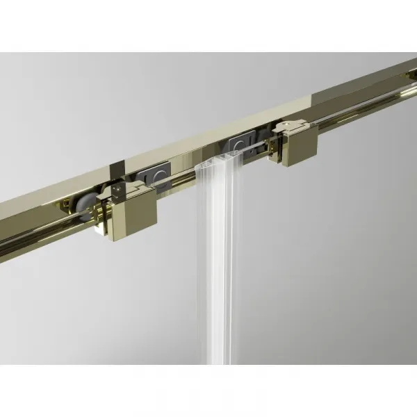 MEXEN/S - Exo sprchovací kút, posuvné dvere 155 x 100, transparent, zlato 8151-155-100-50-00
