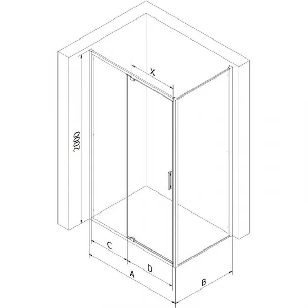 MEXEN/S - Exo sprchovací kút dvere krídlové 155 x 100, transparent, zlato 819-155-100-50-00
