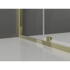 MEXEN/S - Exo sprchovací kút dvere krídlové 145 x 70, transparent, zlato 819-145-070-50-00