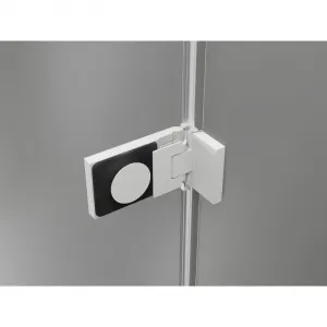 MEXEN/S - Lunar-F sprchovací kút skladacie dvere ľavá 100 x 80, transparent, biela 836-100-080-20-00-L