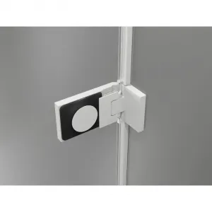 MEXEN/S - Lunar-F sprchovací kút skladacie dvere ľavá 100 x 80, transparent, biela 836-100-080-20-00-L