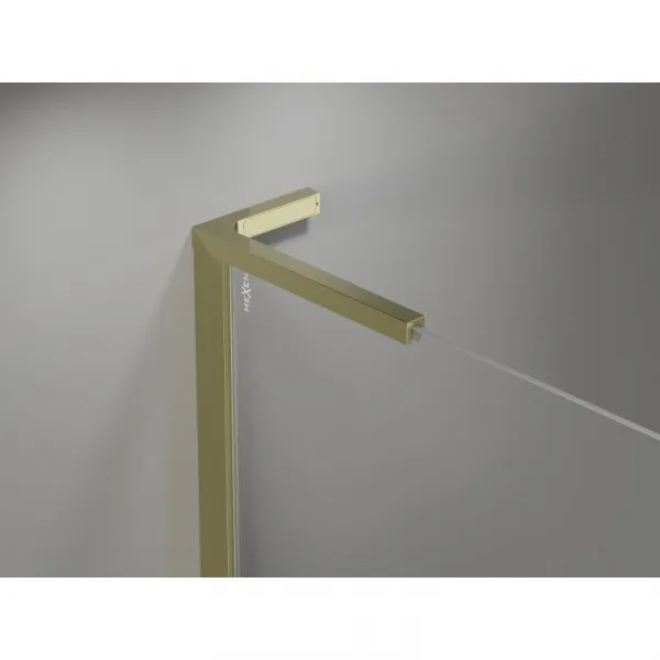 MEXEN/S - Mist-H L sprchové dvere krídlové ľavé 80, transparent, zlatá 8A5L-080-000-50-00-L