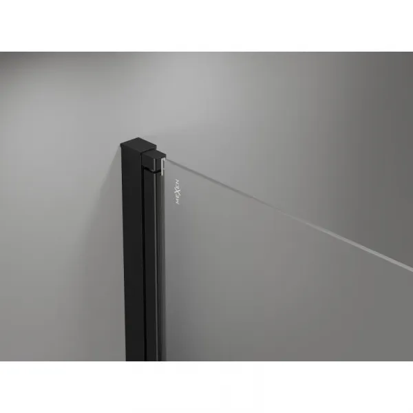 MEXEN - MIST dverná časť (1d) 65x200 cm 6mm čierna, číra 8A2-065-000-70-00