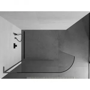 MEXEN/S - KiotoL Sprchová zástena WALK-IN 120 x 200, transparent, grafit kartáčovaná 800-120-103-66-06