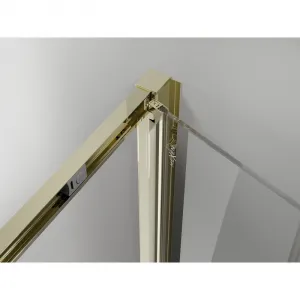 MEXEN - Exo skladacie sprchové dvere 60, transparent, zlatá 816-060-000-50-00