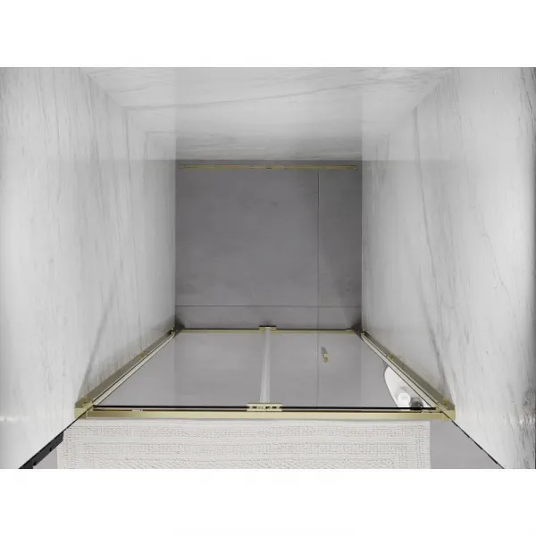 MEXEN - Exo skladacie sprchové dvere 60, transparent, zlatá 816-060-000-50-00
