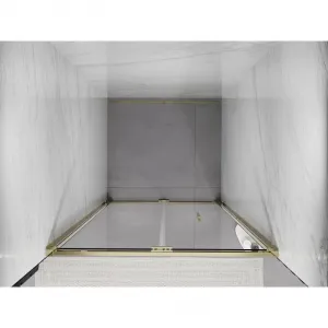 MEXEN - Exo skladacie sprchové dvere 60, transparent, zlatá 816-060-000-50-00