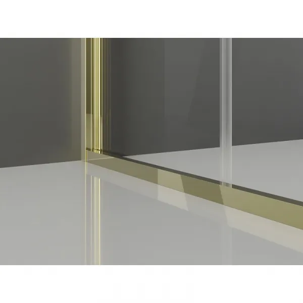 MEXEN - Exo skladacie sprchové dvere 60, transparent, zlatá 816-060-000-50-00