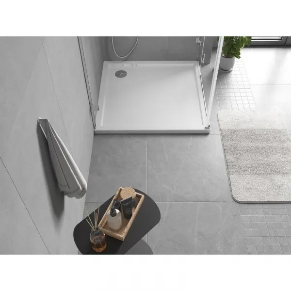 MEXEN - Flow Sprchová vanička štvorcová slim 75 x 75, biela lesk 46S107575