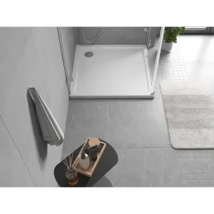 MEXEN - Flow Sprchová vanička štvorcová slim 75 x 75, biela lesk 46S107575