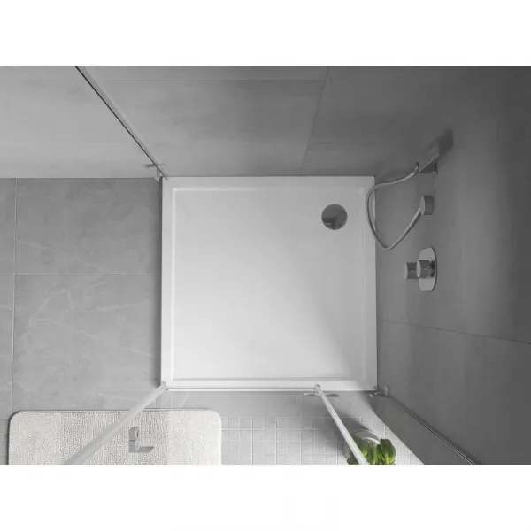 MEXEN - Flow Sprchová vanička štvorcová slim 75 x 75, biela lesk 46S107575