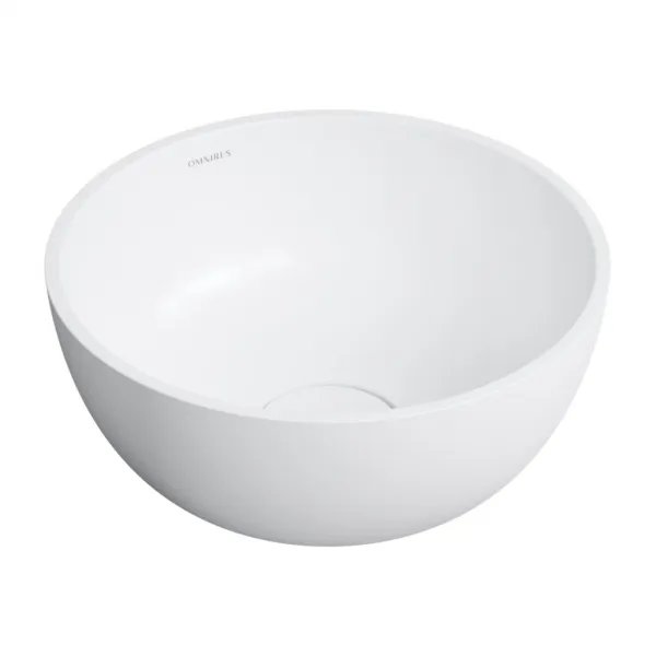 OMNIRES - SHELL M+ umývadlo na dosku, O35 cm, biela mat SHELL350UNBM