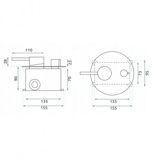 REA - Podomietková sprchová sada Lungo Grip Gun Grey + BOX REA-P8958