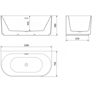 Mexen Sella 150 x 75 cm 52711507500-01