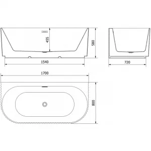 Mexen Sella 170 x 80 cm 52711708071-01