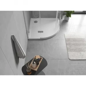 MEXEN - Flow Sprchová vanička štvrťkruh slim 100 x 100, biela lesk 46Q101010