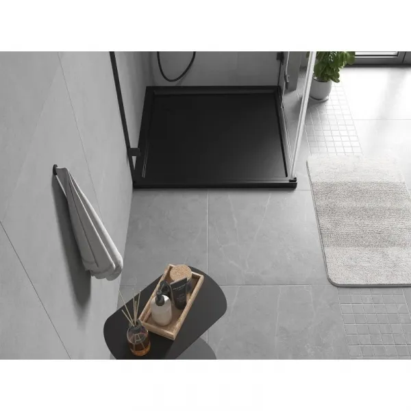 MEXEN - Flow Sprchová vanička štvorcová slim 95 x 95, čierna mat 46S709595