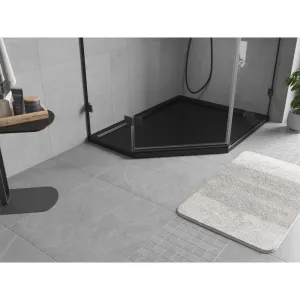 MEXEN - Flow päťboká sprchová vanička slim pravá 100 x 80, čierna mat 46P708010R