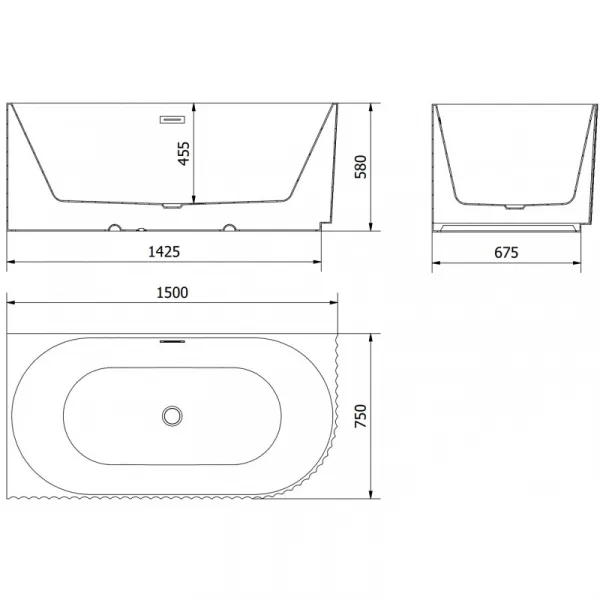 Mexen Gia 150 x 75 cm 52701507571L-01