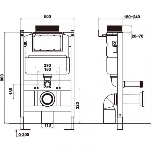 MEXEN - Tex Air XS-U konštrukcia pneumatická na WC 61850A