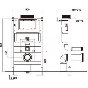 MEXEN - Tex Air XS-U konštrukcia pneumatická na WC 61850A