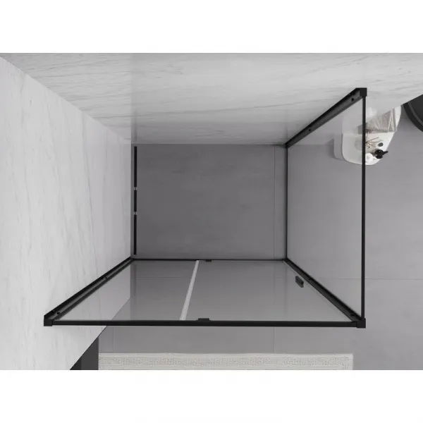 MEXEN/S - Exo sprchovací kút dvere krídlové 125 x 90, transparent, čierna 819-125-090-70-00