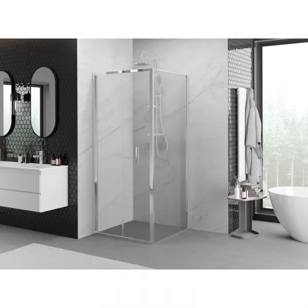 MEXEN/S - Exo sprchovací kút skladacie dvere 95 x 95, transparent, chróm 816-095-095-01-00