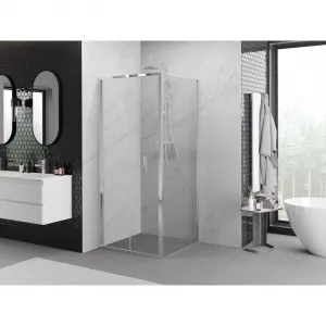 MEXEN/S - Exo sprchovací kút skladacie dvere 95 x 95, transparent, chróm 816-095-095-01-00