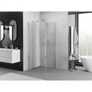 MEXEN/S - Exo sprchovací kút skladacie dvere 95 x 95, transparent, chróm 816-095-095-01-00