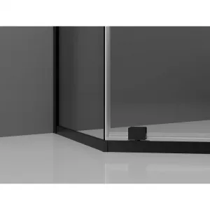 MEXEN - Exo sprchovací kút päťboký krídlový 80 x 80, transparent, čierna 812-080-080-70-00